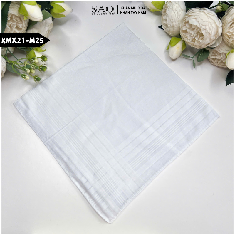 Khăn mùi xoa, khăn tay nam Fullbox (KMX21)