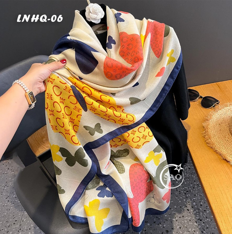 Khăn Choàng Linen Phong Cách Hàn Quốc Cao Cấp (LNHQ06)