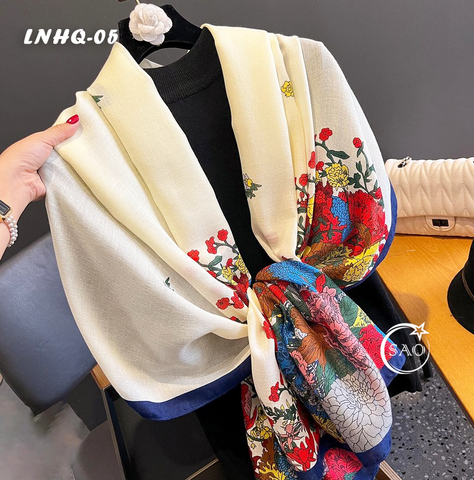 Khăn Choàng Linen Phong Cách Hàn Quốc Cao Cấp (LNHQ05)