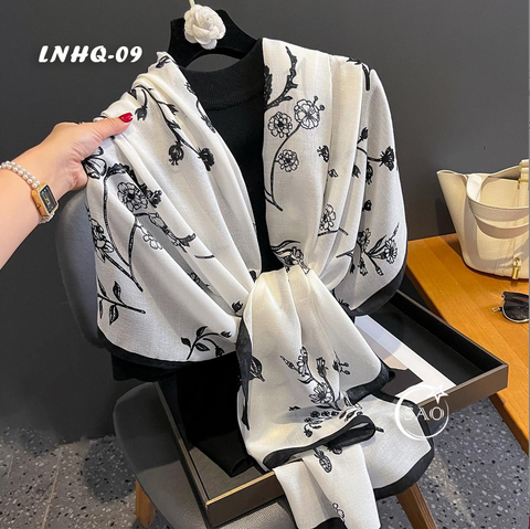 Khăn Choàng Linen Phong Cách Hàn Quốc Cao Cấp (LNHQ09)