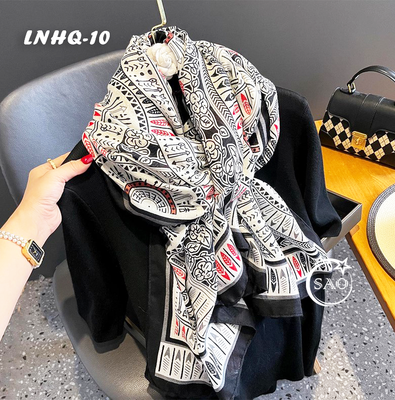 Khăn Choàng Linen Phong Cách Hàn Quốc Cao Cấp (LNHQ10)