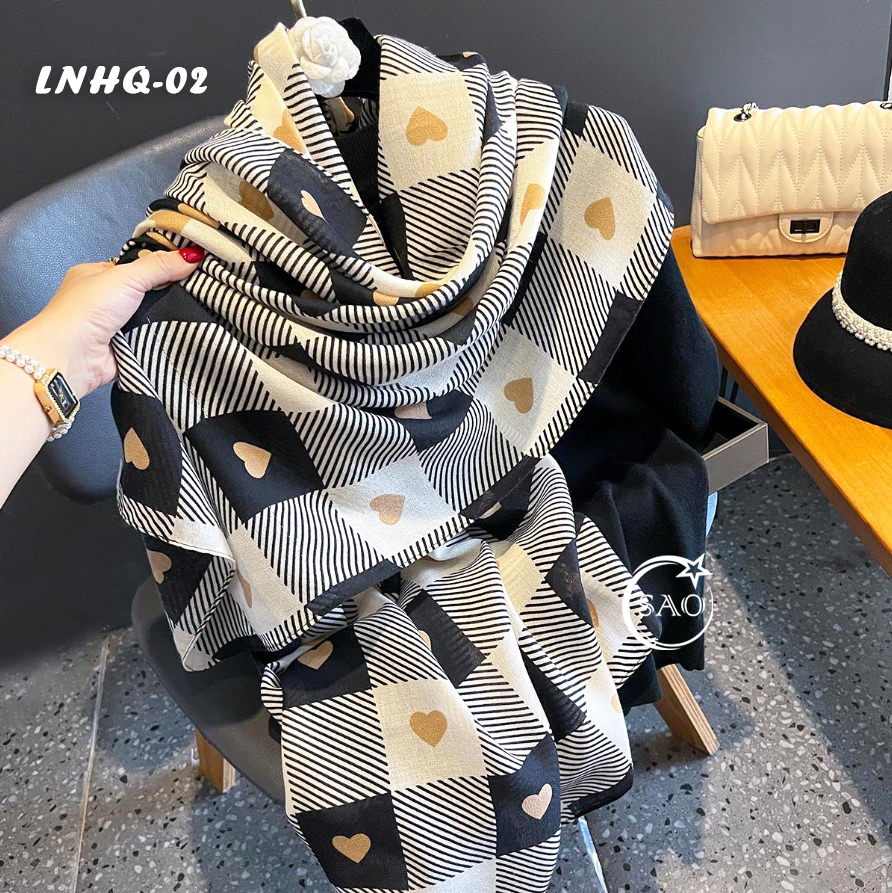 Khăn Choàng Linen Phong Cách Hàn Quốc Cao Cấp (LNHQ02)