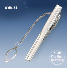 Thanh Kẹp Cà Vạt Màu Bạc 6cm  (KCV72)