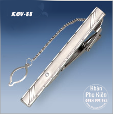 Thanh Kẹp Cà Vạt Màu Bạc 6cm (KCV88)