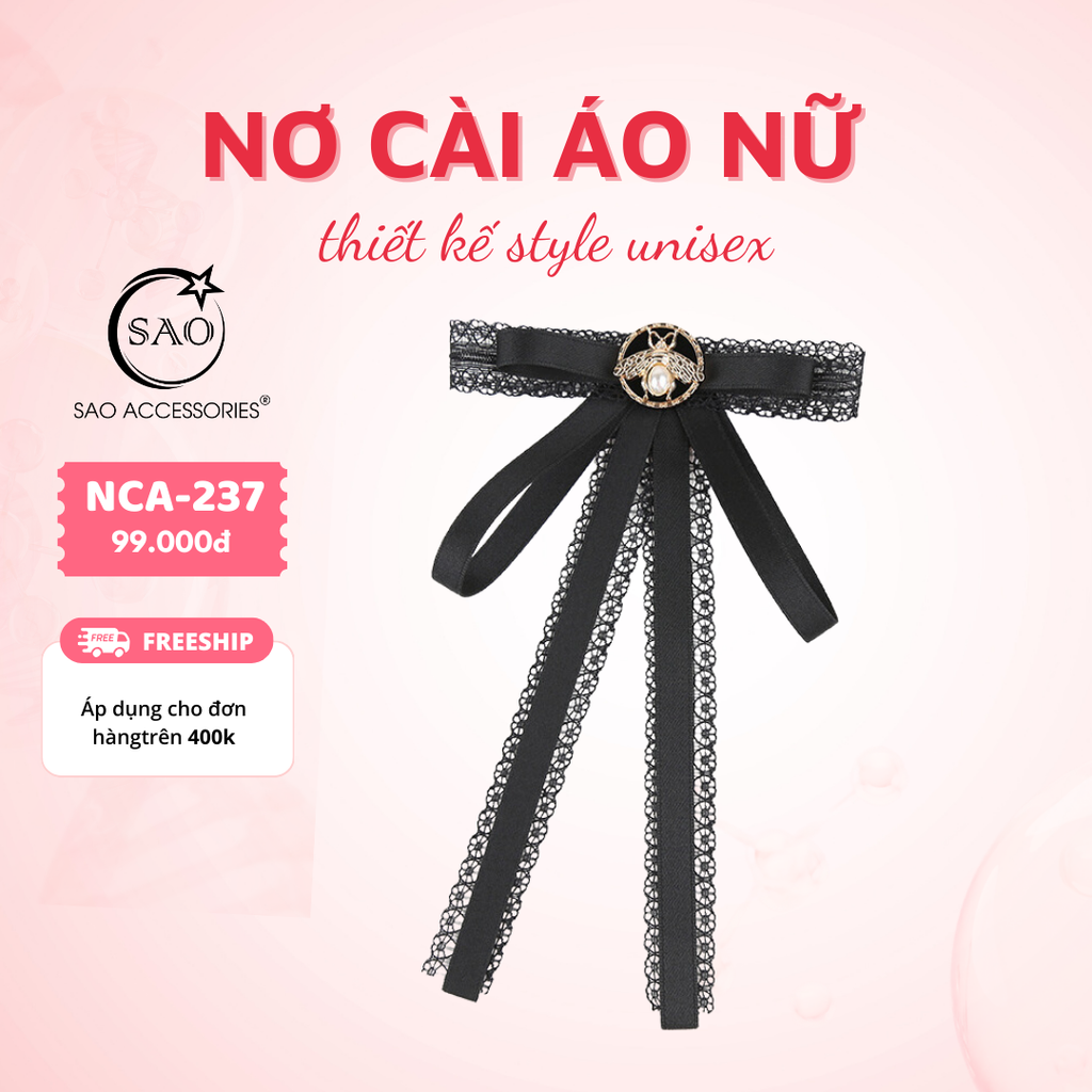 Nơ Cài Áo Nữ Thiết Kế Cao Cấp (NCA237)