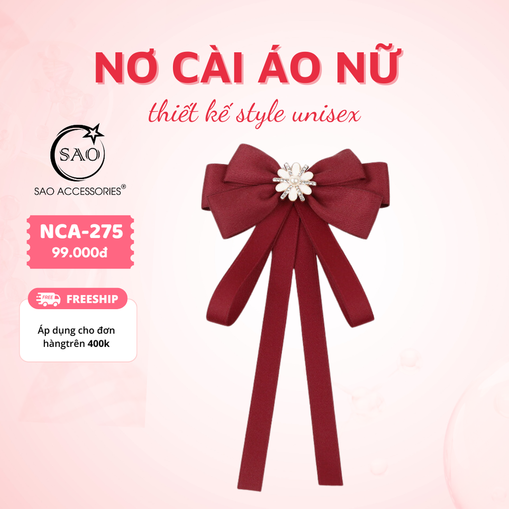 Nơ Cài Áo Nữ Thiết Kế Cao Cấp (NCA275)