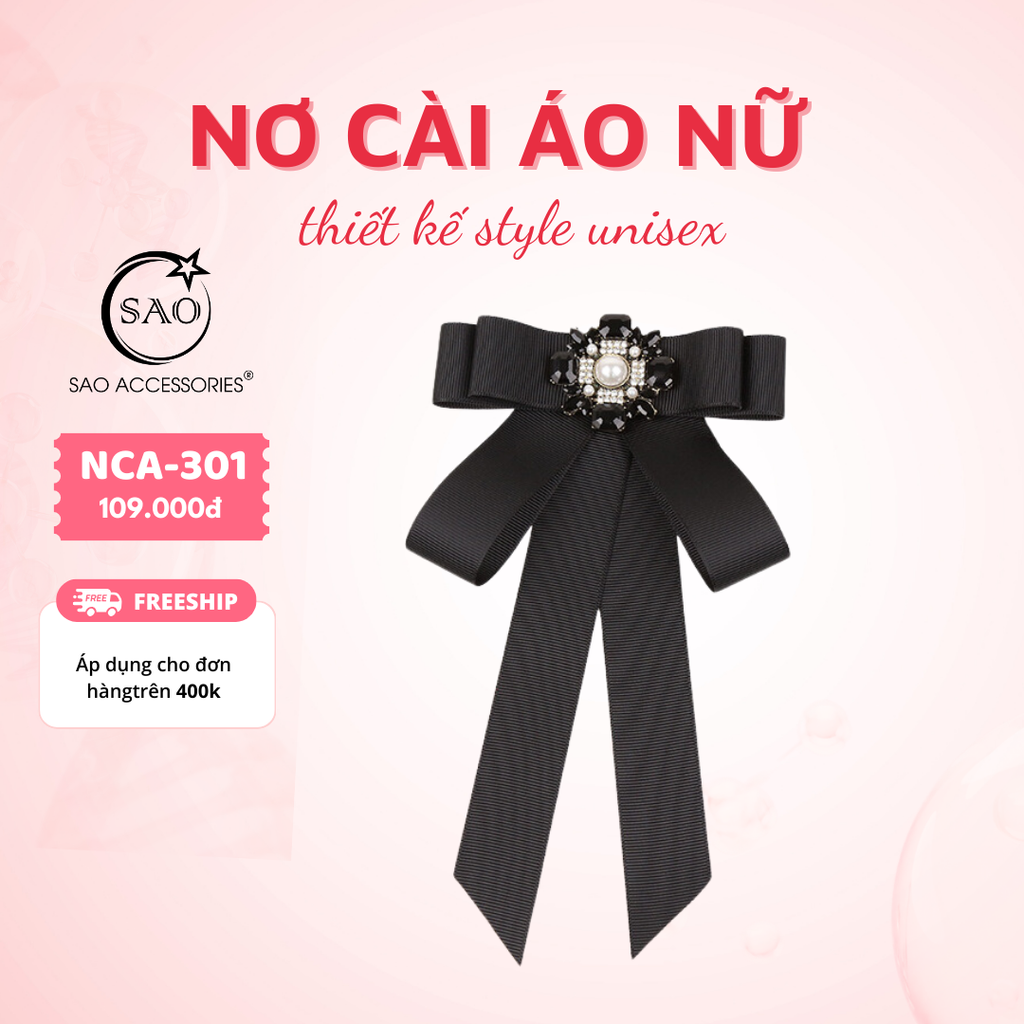 Nơ Cài Áo Nữ Thiết Kế Cao Cấp (NCA301)