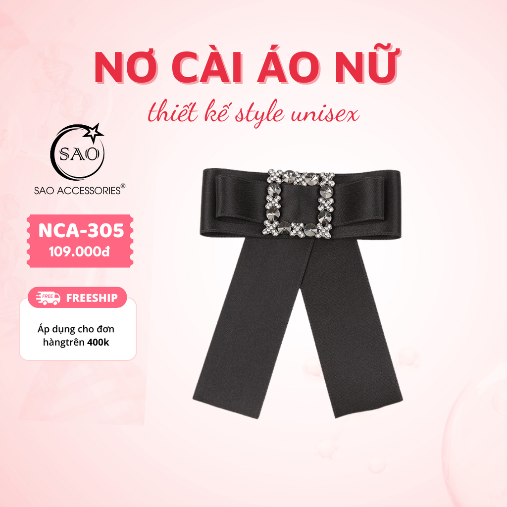 Nơ Cài Áo Nữ Thiết Kế Cao Cấp (NCA305)