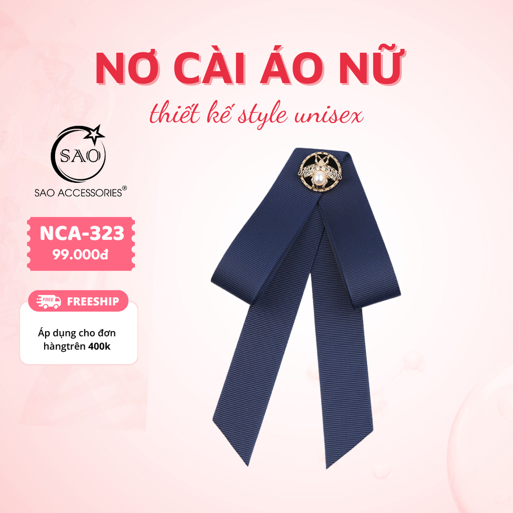 Nơ Cài Áo Nữ Thiết Kế Cao Cấp (NCA323)