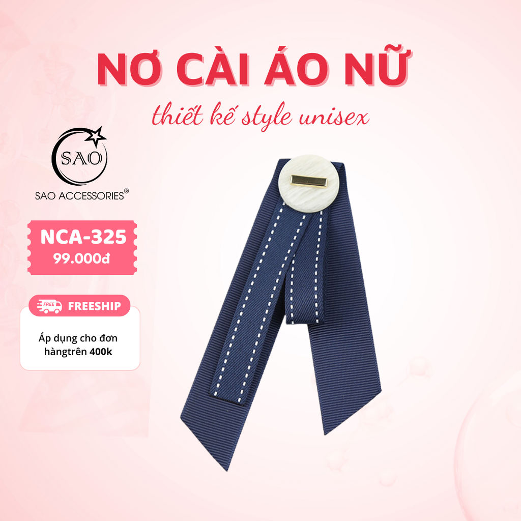 Nơ Cài Áo Nữ Thiết Kế Cao Cấp (NCA325)
