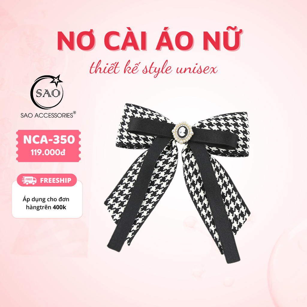 Nơ Cài Áo Nữ Thiết Kế Cao Cấp (NCA350)