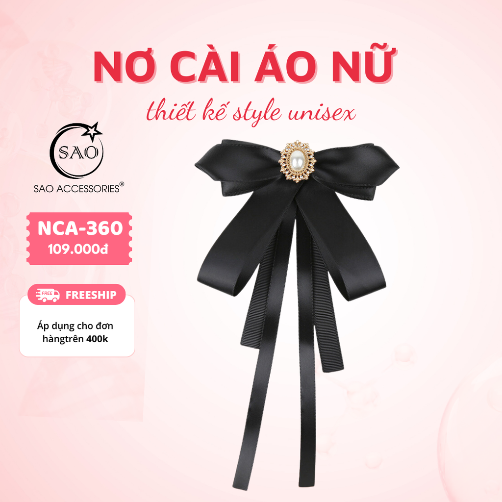 Nơ Cài Áo Nữ Thiết Kế Cao Cấp (NCA360)