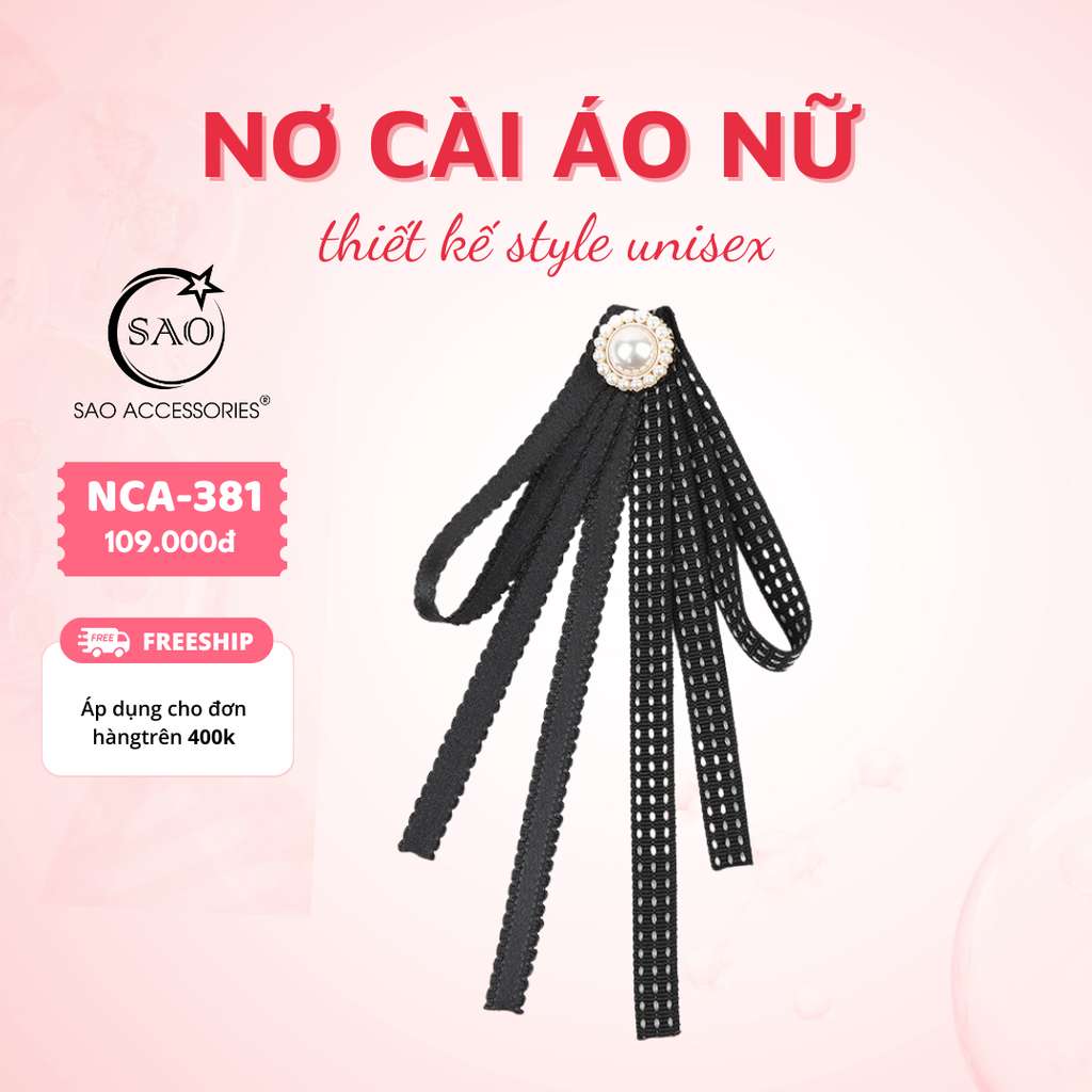 Nơ Cài Áo Nữ Thiết Kế Cao Cấp (NCA381)
