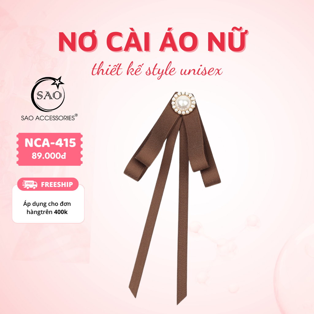 Nơ Cài Áo Nữ Thiết Kế Cao Cấp (NCA415)