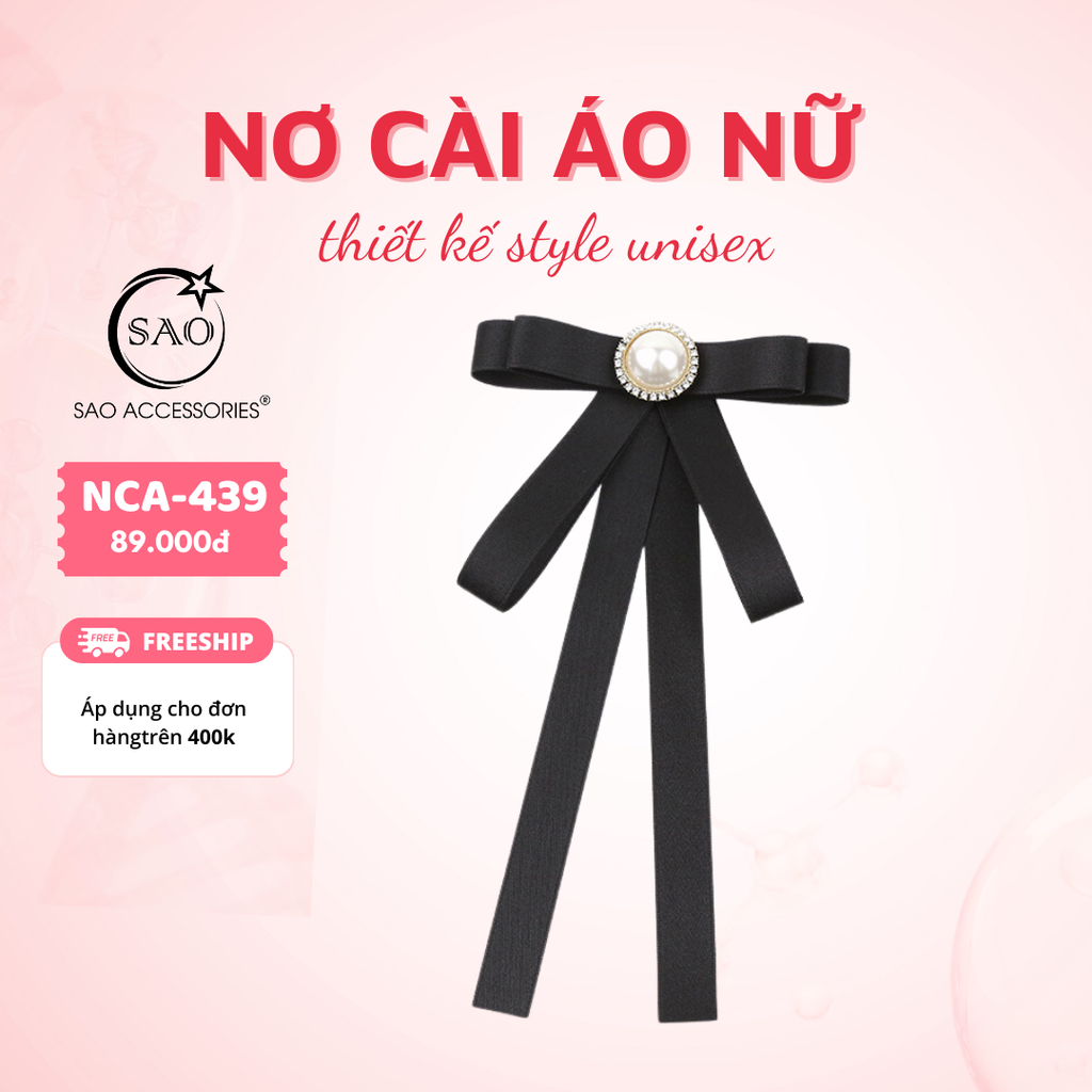 Nơ Cài Áo Nữ Thiết Kế Cao Cấp (NCA439)