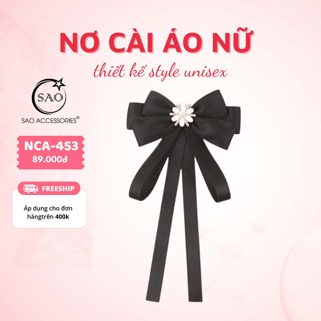 Nơ Cài Áo Nữ Thiết Kế Cao Cấp (NCA453)