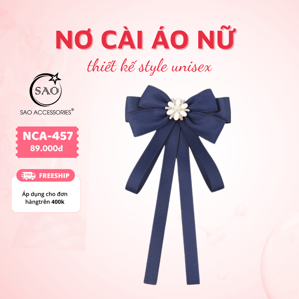 Nơ Cài Áo Nữ Thiết Kế Cao Cấp (NCA457)