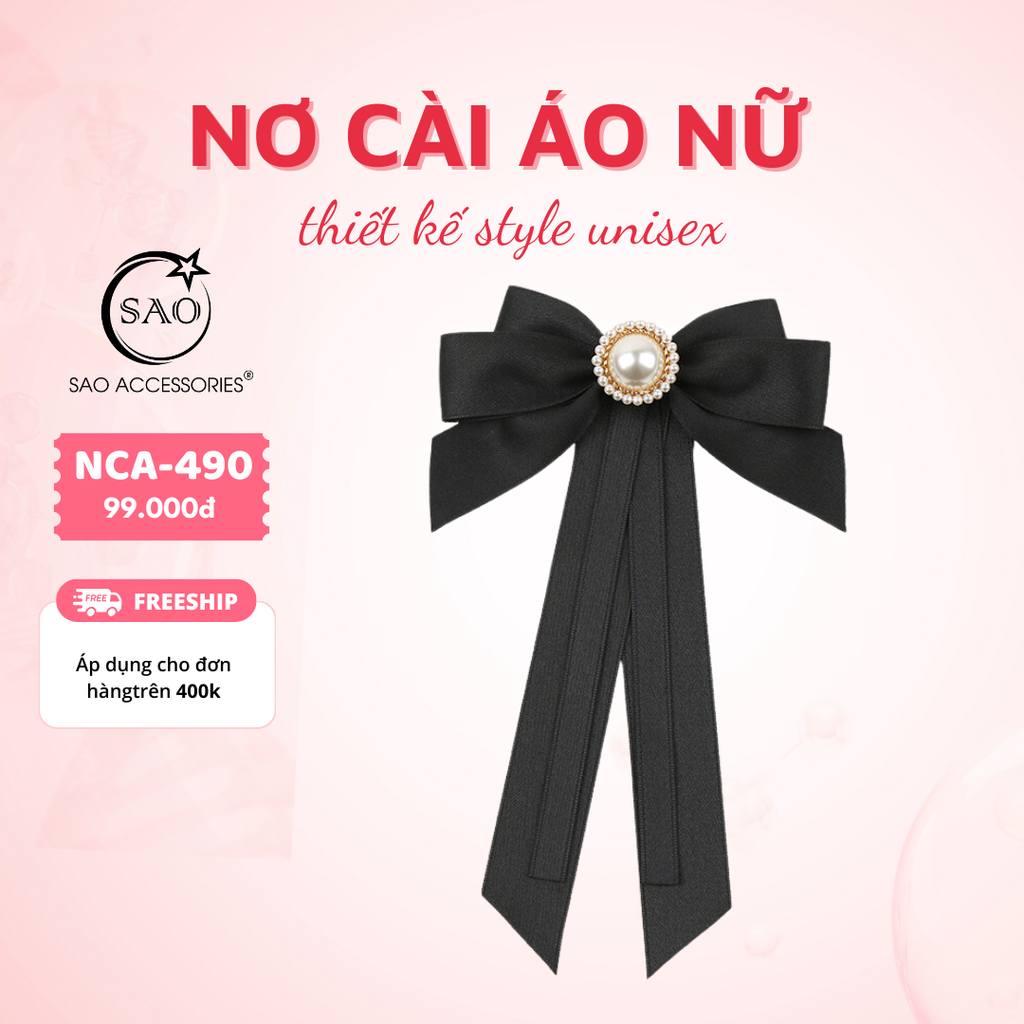 Nơ Cài Áo Nữ Thiết Kế Cao Cấp (NCA490)