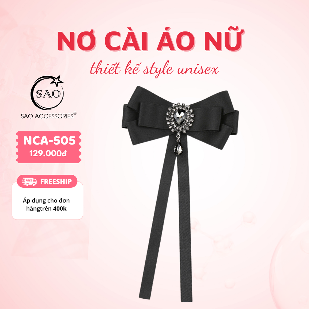 Nơ Cài Áo Nữ Thiết Kế Cao Cấp (NCA505)