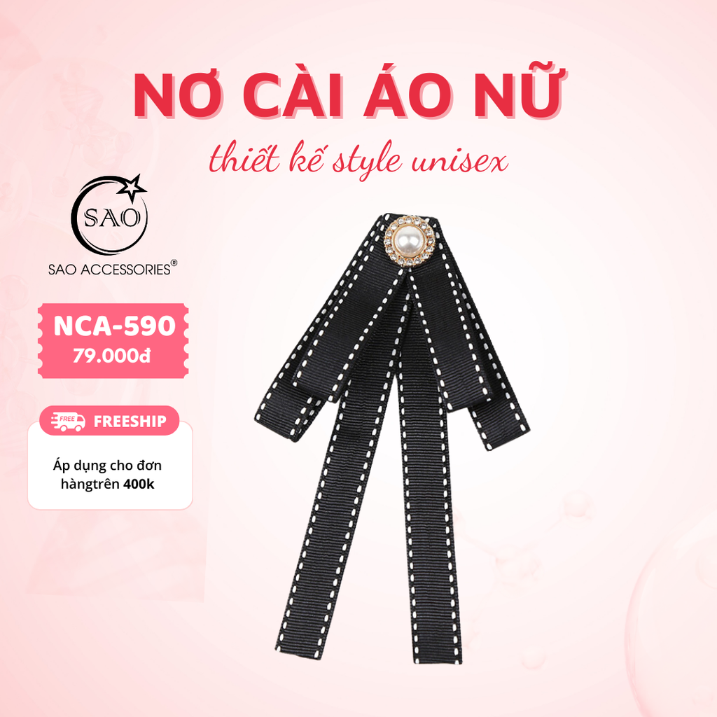 Nơ Cài Áo Nữ Thiết Kế Cao Cấp (NCA590)