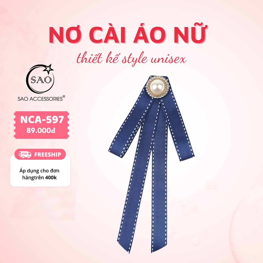 Nơ Cài Áo Nữ Thiết Kế Cao Cấp (NCA597)