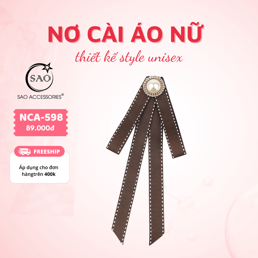 Nơ Cài Áo Nữ Thiết Kế Cao Cấp (NCA598)