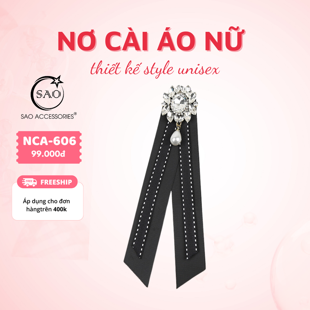 Nơ Cài Áo Nữ Thiết Kế Cao Cấp (NCA606)