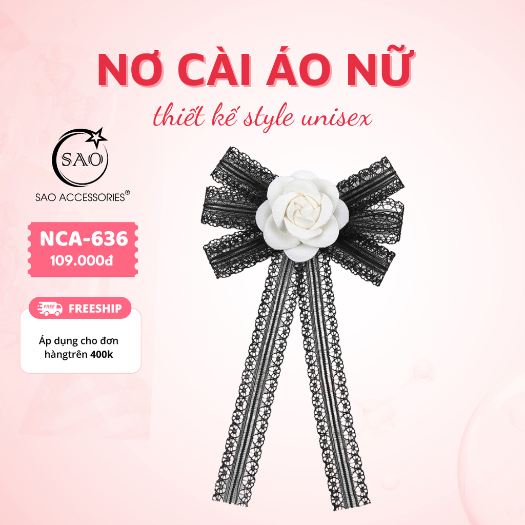Nơ Cài Áo Nữ Thiết Kế Cao Cấp (NCA636)