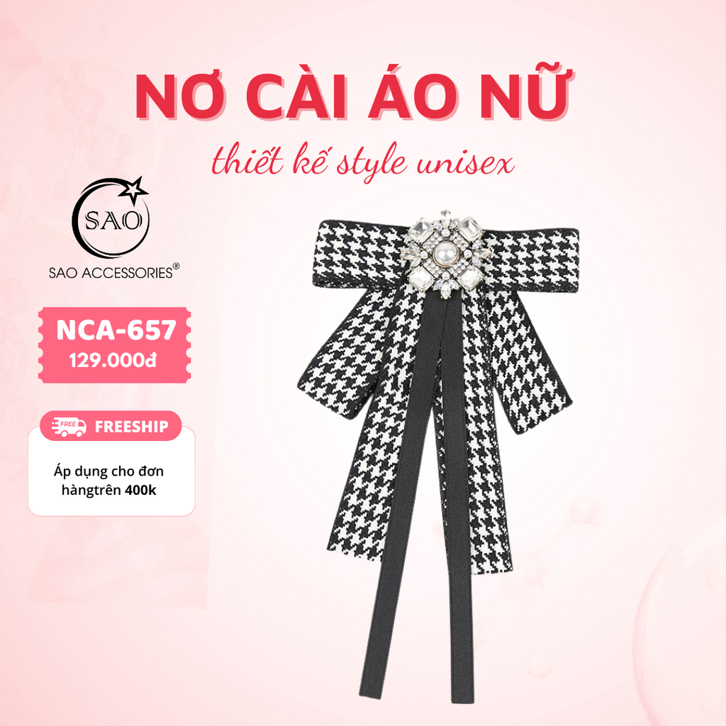 Nơ Cài Áo Nữ Thiết Kế Cao Cấp (NCA657)
