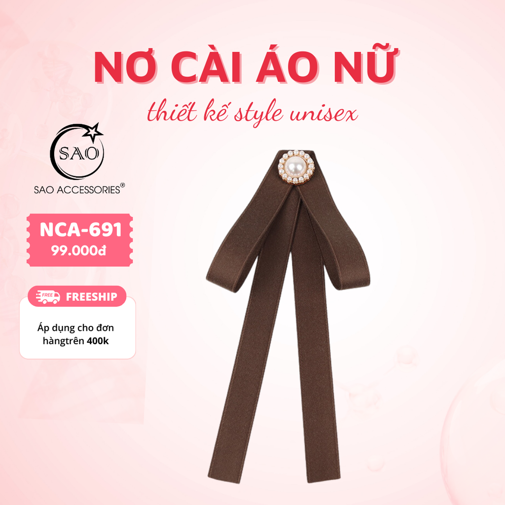 Nơ Cài Áo Nữ Thiết Kế Cao Cấp (NCA691)