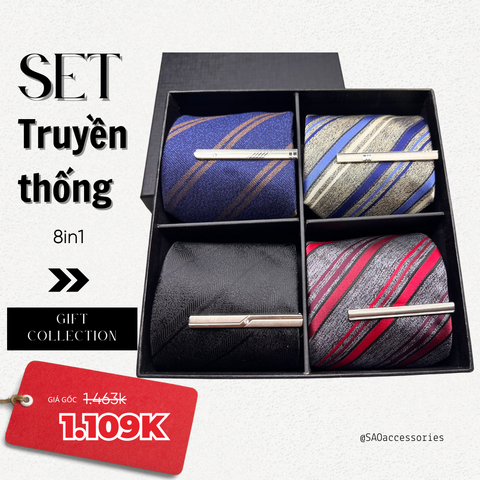 SET QUÀ TẶNG CARAVAT 8IN1 TRUYỀN THỐNG