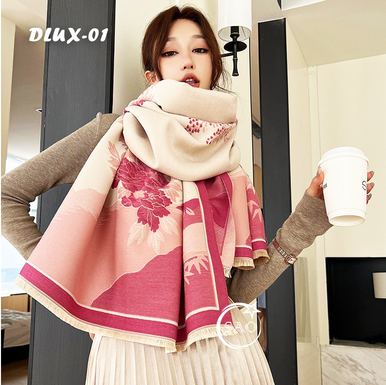 Khăn Choàng Dạ Cashmere Cao Cấp (DLUX01)