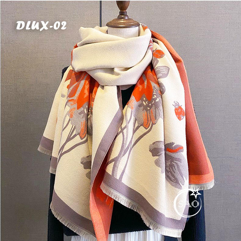 Khăn Choàng Dạ Cashmere Cao Cấp (DLUX02)