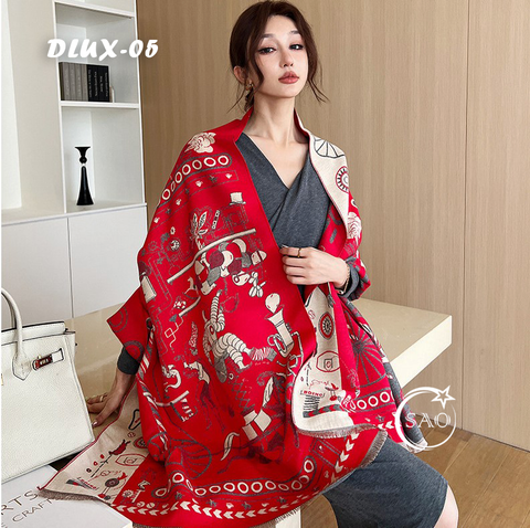 Khăn Choàng Dạ Cashmere Cao Cấp (DLUX05)