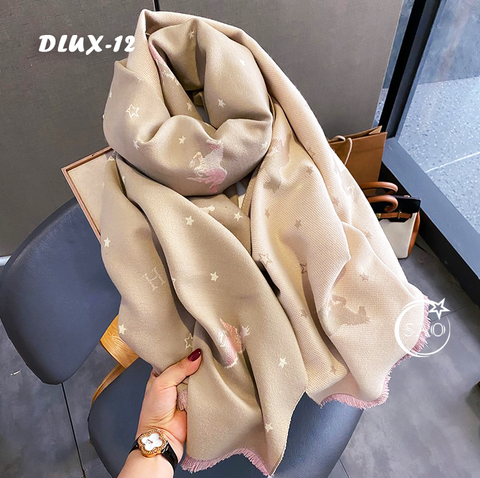 Khăn Choàng Dạ Cashmere Cao Cấp (DLUX12)