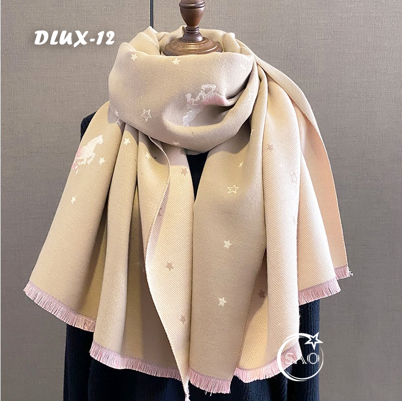 Khăn Choàng Dạ Cashmere Cao Cấp (DLUX12)