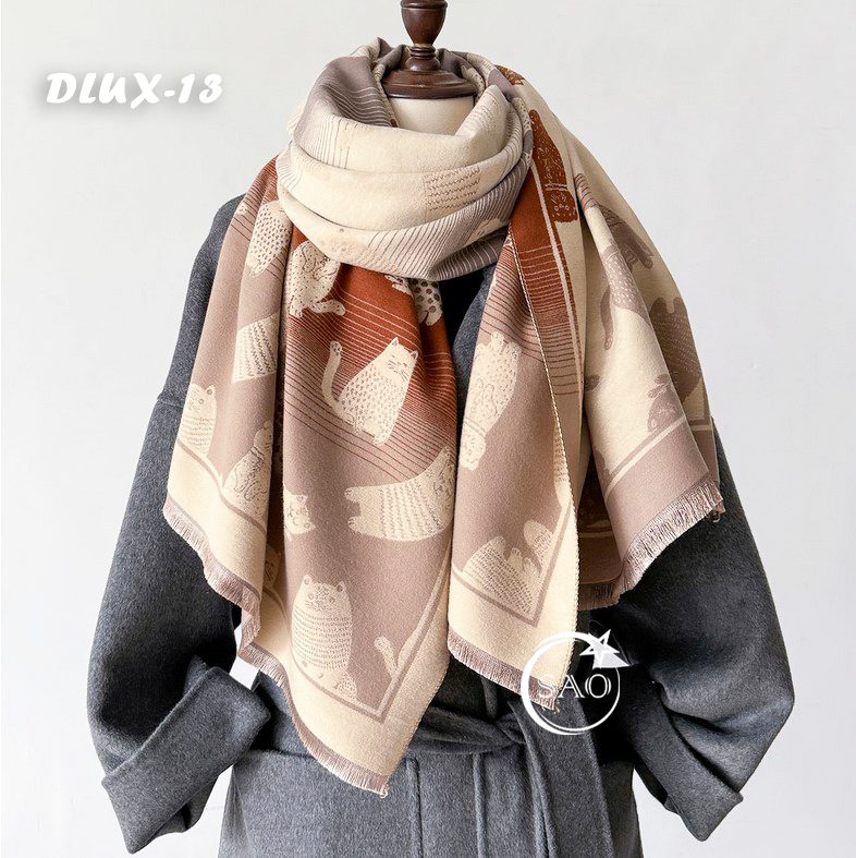 Khăn Choàng Dạ Cashmere Cao Cấp (DLUX13)