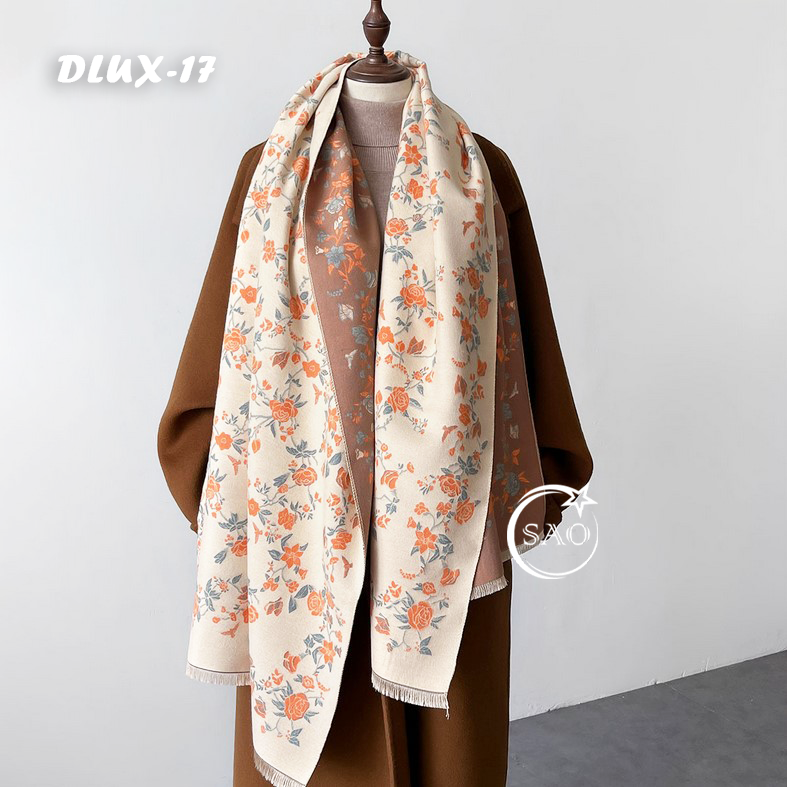 Khăn Choàng Dạ Cashmere Cao Cấp (DLUX17)