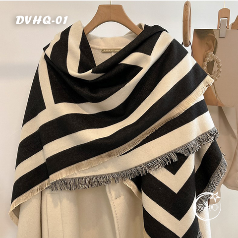 Khăn Choàng Dạ Cashmere Vuông Luxury Phiên Bản Mới (DVHQ01)