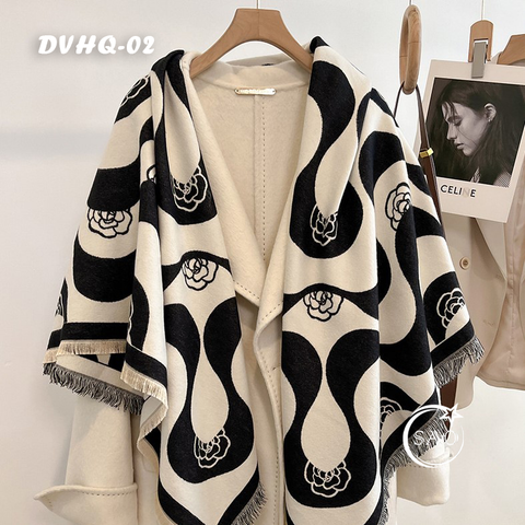 Khăn Choàng Dạ Cashmere Vuông Luxury Phiên Bản Mới (DVHQ02)