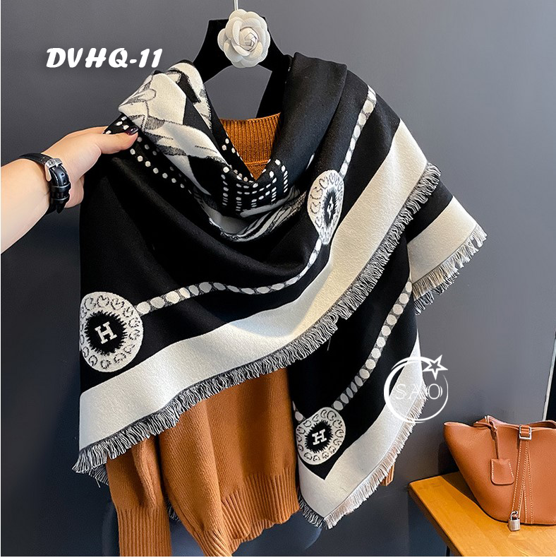 Choàng Dạ Cashmere Vuông Luxury Phiên Bản Mới (DVHQ11)