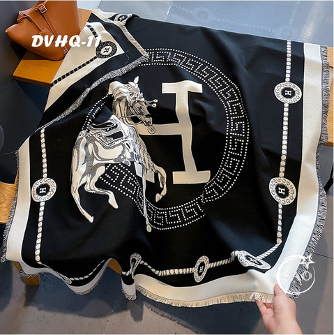 Choàng Dạ Cashmere Vuông Luxury Phiên Bản Mới (DVHQ11)