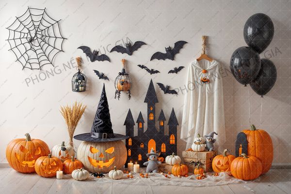  Phông Halloween Chụp Hình Em Bé BB410 