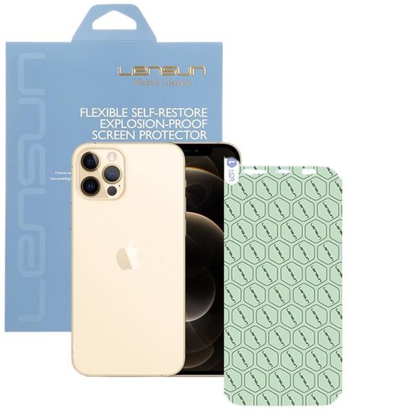 Cường lực dẻo nano miếng dán màn hình TPU, bảo vệ mặt trước cho iPhone 12 Pro Lensun , tự phục hồi, chống vân tay, chống va đập và trầy xước-Kèm tool hỗ trợ tự dán