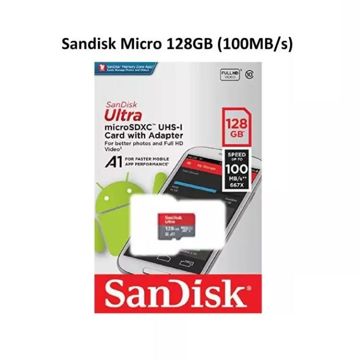 Thẻ nhớ Sandisk Micro SDXC Ultra 128GB A1 (100MB/s) – PROMAX SHOP