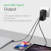 Cục sạc du lịch Quickcharge USAMS US-CC039 Type C PD, Dual USB đầu sạc 5V/2.4A (Black)