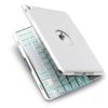 Bàn phím Bluetooth có đèn cho iPad kèm case vỏ kim loại cho iPad Promax F19V2 - Bạc (Biến iPad thành Macbook)