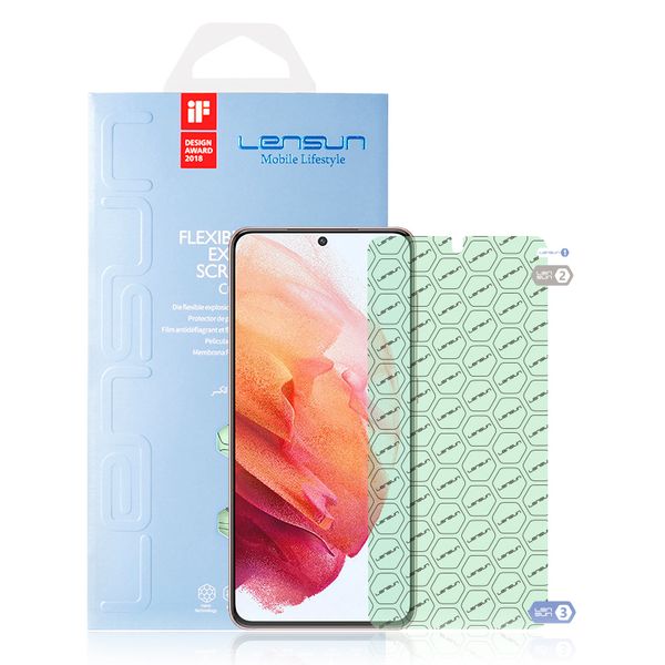 Cường lực dẻo nano miếng dán màn hình TPU, bảo vệ mặt trước cho Samsung Galaxy Note 20 Ultra Lensun , tự phục hồi, chống vân tay, chống va đập và trầy xước-Kèm tool hỗ trợ tự dán