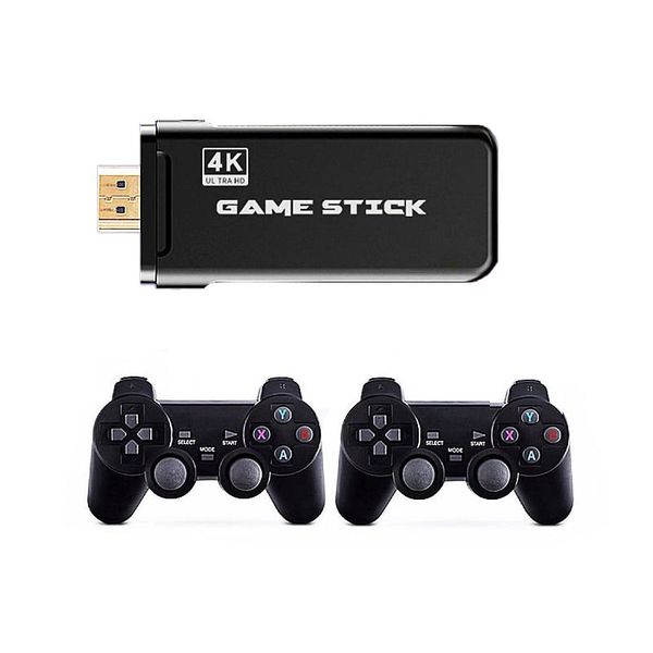 Máy chơi game 4 nút Aturos U8 tích hợp 3500 game cổ điển, hỗ trợ chép game bên ngoài, hỗ trợ 4K, Tặng thẻ 32G (NES, GBA, FPS, SFC, PS1...), 2 tay cầm không dây