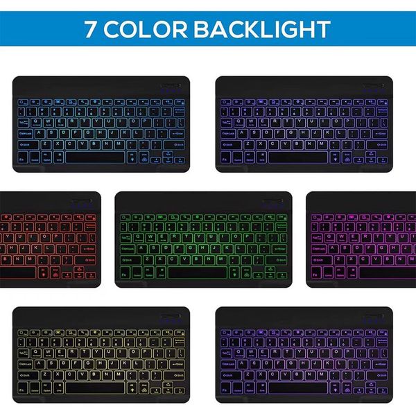 Clavier Bluetooth Pour IPad (10.2, 10.5, Air 4/5, Pro 11/12.9, 10e) - Batterie 500mAh, Autonomie 180 Jours, BT 5.1, ABS, Léger